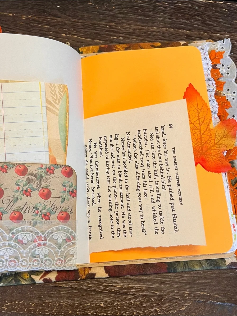 Fall Junk Journal Thanksgiving Autumn Holiday Softcover 2 Signatures Decorated